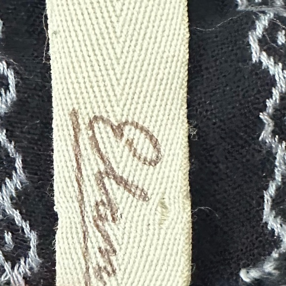 Elan Tribal Geometric Blouse with Crochet Details - Picture 3 of 3